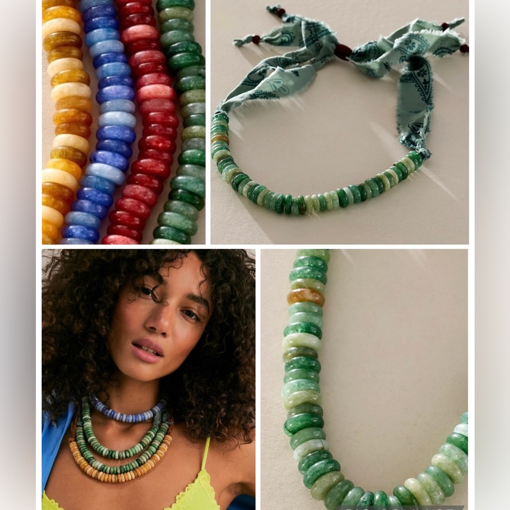 **SOLD** People Orion Stone Choker - Green Aventurine NWT